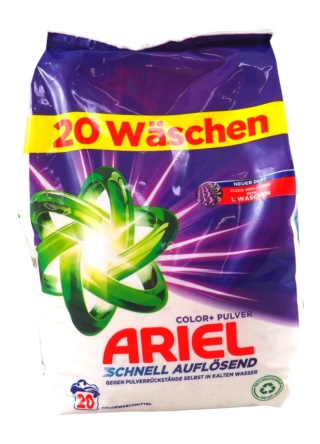Ariel proszek do prania tkanin kolorowych 20 prań, 1,2 kg DE