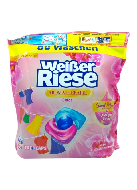 Weisser Riese 80 prań Trio Caps Kolor Orchidee