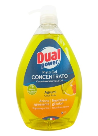 Koncentrat Płyn Do Mycia Naczyń Dual Power z Pompką 1L Owoce Cytrusowe