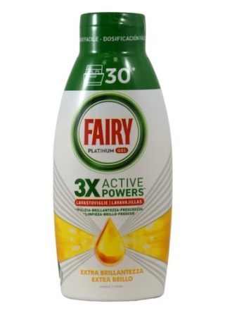 Fairy 30 myć żel Platinum do zmyw. 600ml Lemon