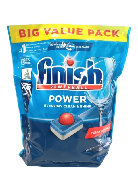 Finish All in 1 POWER Kapsułki Tabletki do Zmywarki Nabłyszczające 76szt
