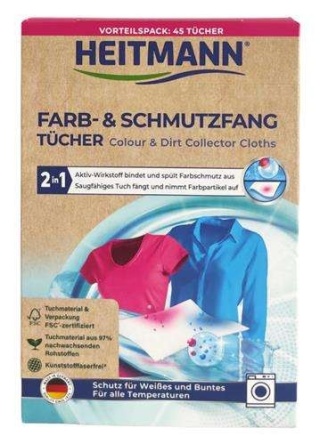 Heitmann Farb&Schmutz chusteczki wyłap. 45szt