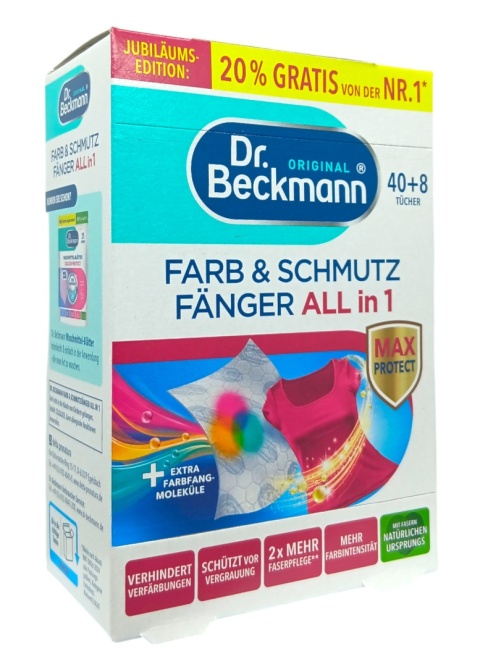 Dr Beckmann Chusteczki Do Prania Chroniące Ubrania Przed Farbowaniem 48 szt