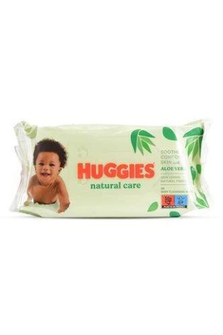 Huggies chusteczki nawilżane dla dzieci 56 szt Natural Care z aloesem