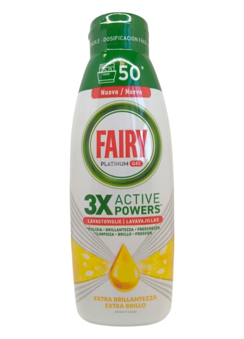 Fairy 50 myć żel Platinum do zmyw. 900ml Lemon