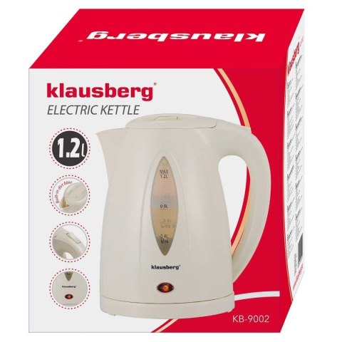 CZAJNIK ELEKTRYCZNY 1,2L KLAUSBERG KB-9002 KREMOWY
