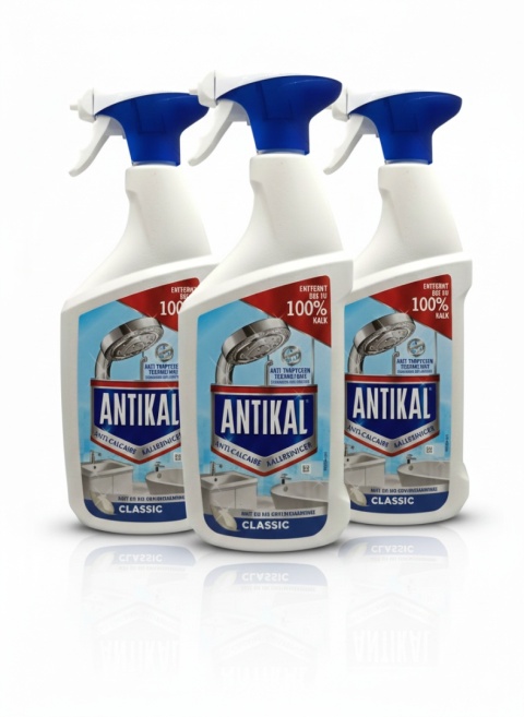 Antikal 3x 800ml spray do łazienki usuwania kamienia Classic