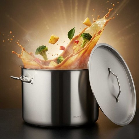 GARNEK GASTRONOMICZNY Z POKRYWĄ STALOWĄ Ø50cm 58L KINGHOFF KH-2028