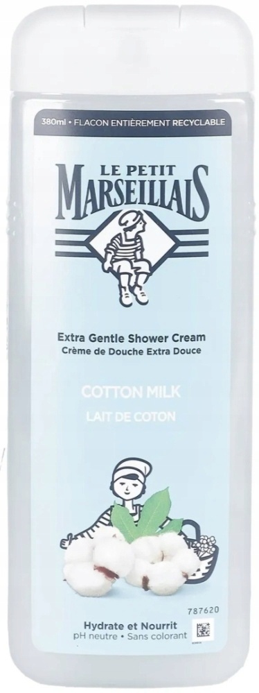 Le Petit Marseillais Cotton Milk Kremowy żel pod prysznic 380 ml