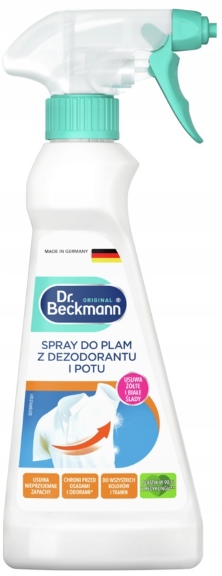Dr. Beckmann 250 ml Odplamiacz w sprayu na uporczywe plamy dezodorant pot