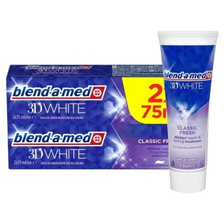 Blend-a-med 3D White Classic Fresh pasta do zębów 2x75 ml