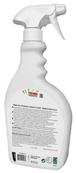 Tri-bio Pet Spray 2w1 Usuwający Nieprzyjemne Zapachy I Plamy 420ml