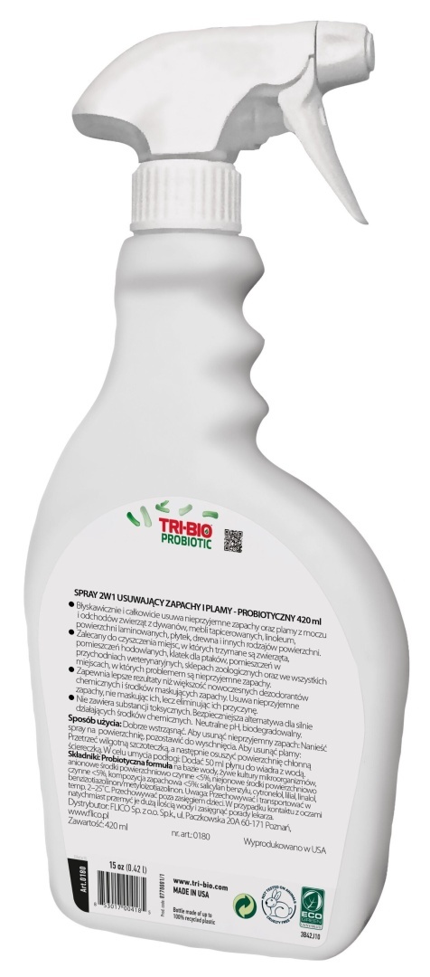 Tri-bio Pet Spray 2w1 Usuwający Nieprzyjemne Zapachy I Plamy 420ml