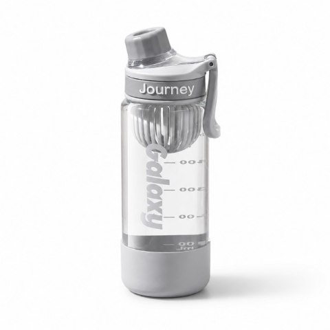 Butelka na wodę z uchwytem, sportowy bidon z miarką 680ML GALAXY szary BD71SZ