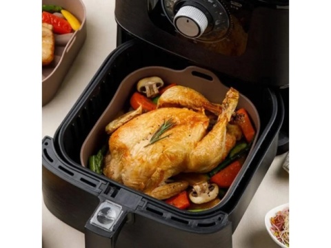 Silikonowa Forma Air Fryer Kosz Do Frytkownicy Beztłuszczowej 18x18 Cm