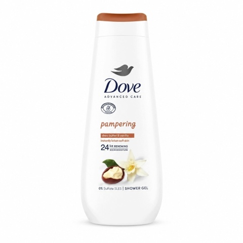 Dove Advanced Care Pampering Żel pod Prysznic 400 ml Masło Shea Wanilia