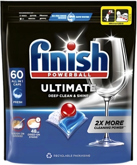 Finish Powerball Ultimate Allin1 Kapsułki Do Zmywarki Fresh, 60 Sztuk