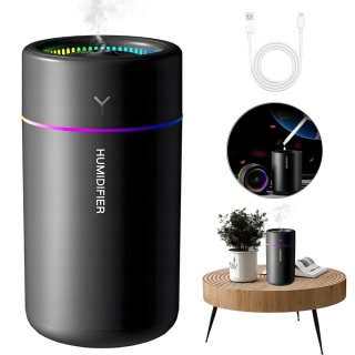 Nawilżacz Powietrza Dyfuzor Zapachowy LED Lampka Aromaterapia MAŁY CICHY