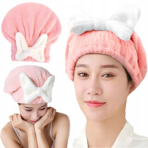 TURBAN RĘCZNIK NA GŁOWĘ DO WŁOSÓW DO SUSZENIA SPA BASEN CZEPEK Z MIKROFIBRY